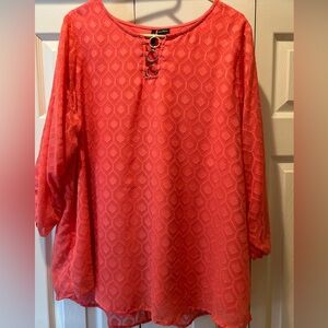 New Directions Coral colored blouse size 2XL